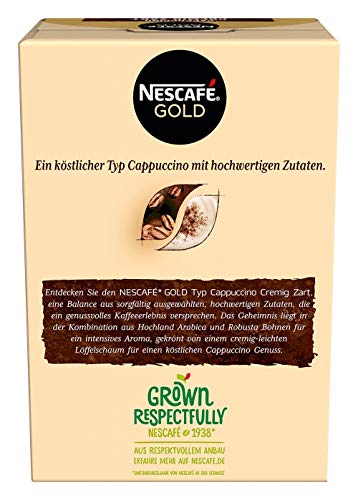 NESCAFÉ Gold Typ Cappuccino Cremig Zart, Getränkepulver aus löslichem Bohnenkaffee, koffeinhaltig, 4 x 140g (à 10 x 14 g Sticks) - 4