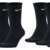 Nike 6 Paar Herren Damen Socken SX4508 weiß oder schwarz oder weiß grau schwarz, Farbe:Schwarz, Sockengröße:38-42 - 
