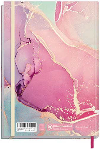 Notizbuch A5+ kariert mit Gummiband [Silky Pink] von Trendstuff by Häfft | 156 Seiten | als Bullet Journal, Tagebuch, Notizheft | nachhaltig & klimaneutral - 4