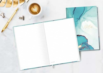 Notizbuch A5 liniert [Smaragd Gold] von Trendstuff by Häfft | 126 Seiten | ideal als Tagebuch, Bullet Journal, Ideenbuch, Schreibheft | nachhaltig & klimaneutral - 4