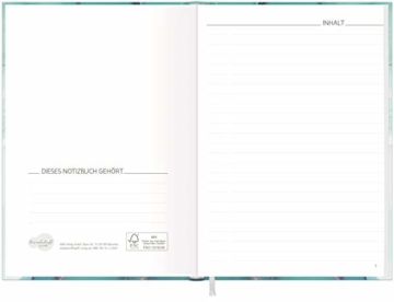 Notizbuch A5 liniert [Smaragd Gold] von Trendstuff by Häfft | 126 Seiten | ideal als Tagebuch, Bullet Journal, Ideenbuch, Schreibheft | nachhaltig & klimaneutral - 6