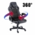 Play haha.Gaming Stuhl Büro Stuhl Drehstuhl Computer Stuhl Ergonomie Konferenz Stuhl Arbeits Stuhl Lordosenstütze PU-Leder Verstellbarer Arbeitsstuhl Gaslift ist SGS-geprüft(Schwarz) - 5