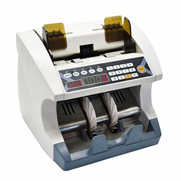 QWERTOUY Automatische Banknoten-Geldschein-Zähler-Mehrwährungs-Zählmaschine für Euro- / USD- / GBP- / AUD- / JPY- / KRW-Firmenbank - 5