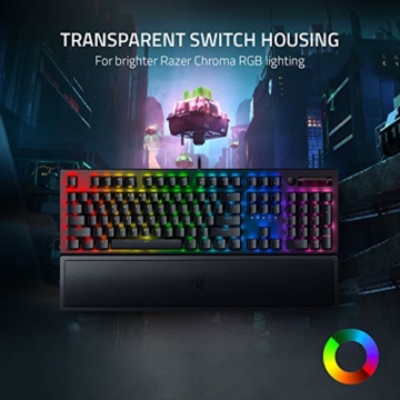 Razer BlackWidow V3 - Premium Mechanical Full-Size Gaming Keyboard (Mechanische Tastatur mit Green Switches (Taktil & Klickend), RGB Chroma Beleuchtung, Medientasten) QWERTZ | DE-Layout - 2