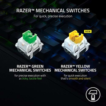 Razer BlackWidow V3 - Premium Mechanical Full-Size Gaming Keyboard (Mechanische Tastatur mit Green Switches (Taktil & Klickend), RGB Chroma Beleuchtung, Medientasten) QWERTZ | DE-Layout - 4