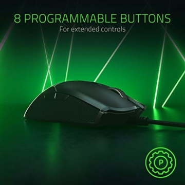 Razer Viper - Light Esports Gaming Mouse (Leichte beidhändige Gamer Maus mit 69g Gewicht, Speedflex-Kabel, optischer 5G Sensor, integrierter DPI-Speicher und RGB Chroma Beleuchtung) Schwarz - 6