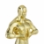 Relaxdays Unisex Jugend, Gold Siegerfigur, quadratischer Sockel, Figur mit Kranz, Siegertrophäe, Hollywood, Geschenkidee, 18 cm groß, 1 Stück - 6