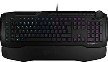 Roccat Horde AIMO Membranical RGB Gaming Tastatur (AIMO LED Beleuchtung, Präzisions-Tastenlayout, Quick-fire Makro-Tasten, konfigurierbares Tuning-Rad, USB) schwarz - 1