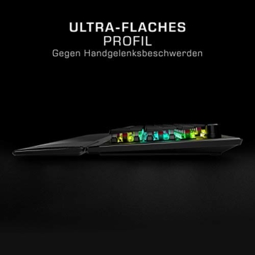 Roccat Vulcan Pro - Optische RGB Gaming Tastatur, AIMO LED Einzeltastenbeleuchtung, Titan Switch Optical, Aluminiumoberfläche, Multimedia-Tasten, Handballenauflage, schwarz - 5