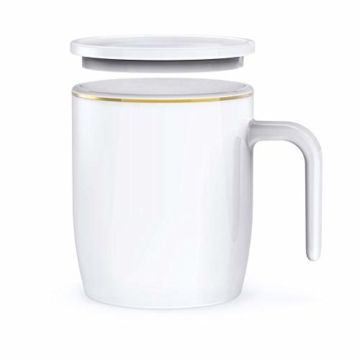 Rouku Kaffeetassenwärmer Drahtloses Ladegerät Heizungswärmer Set Elektrisch angetriebene Tassenwärmer Heizung (weiß) - 2