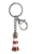 Schlüsselanhänger maritim, in rot/Weiss, aus Metall (Leuchtturm) - 
