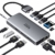 Selore Docking Station 12 in 2 USB C Adapter für MacBook Pro 2016-2020/MacBook Air 2018-2020 USB C Hub auf Dual 4K HDMI, Displayport, 2 USB 3.0 & 2.0, 100W PD, 1000M LAN, SD/TF Kartenleser, Audio&Mic - 1