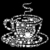 Silhouette Kaffetasse Kaffeeliebhaber Spruch: DIN A5 Liniert 120 Seiten / 60 Blätter Notizbuch Notizheft Notiz-BlockKaffee Coffee Langschläfer Kaffeetrinker Designs - 1