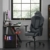 SONGMICS Bürostuhl Gaming Stuhl Chefsessel ergonomisch mit Verstellbare Armlehnen, Kopfkissen Lendenkissen 66 x 72 x 124-132 cm Grau-Schwarz RCG13G - 2
