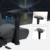SONGMICS Bürostuhl Gaming Stuhl Chefsessel ergonomisch mit Verstellbare Armlehnen, Kopfkissen Lendenkissen 66 x 72 x 124-132 cm Grau-Schwarz RCG13G - 5