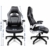 SONGMICS Racing Stuhl Bürostuhl Gaming Stuhl Chefsessel Drehstuhl PU, schwarz, OBG62B - 5