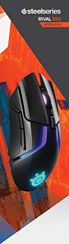 SteelSeries Rival 650 - Quantum Wireless Gaming-Mouse - dualen optischen Sensor - einstellbarer Lift-off-Distanz - abstimmbaren Gewichtssystem - 12