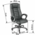 TecTake 400585 Chefsessel Bürostuhl mit sehr hochwertiger Polsterung, schwarz - 5