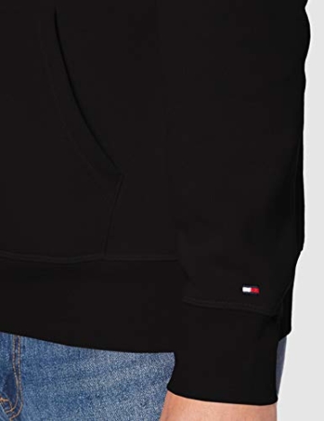 Tommy Hilfiger Herren TOMMY LOGO HOODY Sweatshirt, Schwarz (Jet Black Base), Large (Herstellergröße: L) - 2