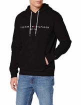 Tommy Hilfiger Herren TOMMY LOGO HOODY Sweatshirt, Schwarz (Jet Black Base), Large (Herstellergröße: L) - 1