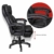 Trisens Schreibtischstuhl Bürostuhl Gamingstuhl Racing Chair Chefsessel mit Fußstütze, Farbe:Schwarz - 2