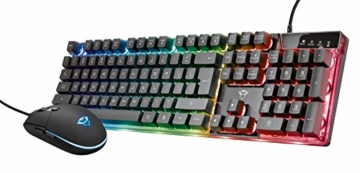 Trust GXT 838 Azor Gaming Tastatur und Maus Set (QWERTZ- Deutsches Tastaturlayout, LED beleuchtung, 3000 DPI) schwarz - 1