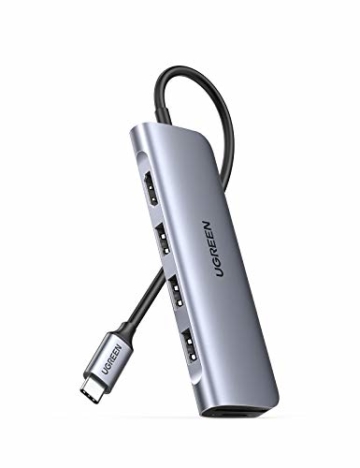 UGREEN USB C Hub HDMI USB C Adapter kompatibel mit MacBook Pro, iPad Pro, iPad Air, Surface Go, Surface Pro 7, XPS 13 usw. 4K HDMI, 3 USB 3.0 A, SD & microSD Kartenleser - 1