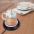 USB-Tassenwärmer mit Holzmaserung, für Zuhause, Büro, Schreibtisch, beheizte Tasse für Kaffee und Tee, Schwarz - 3