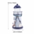 VOSAREA Windlichthalter Vintage Eisen Leuchtturm Modell mit Vogel Fischnetze LED Dekorative Kerzenlaternen Kerzenständer Nautische Maritime Deko (Blau und Weiß) - 2