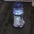 VOSAREA Windlichthalter Vintage Eisen Leuchtturm Modell mit Vogel Fischnetze LED Dekorative Kerzenlaternen Kerzenständer Nautische Maritime Deko (Blau und Weiß) - 3