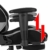 WOLTU® Racing Stuhl BS21gr Gaming Stuhl Bürostuhl Schreibtischstuhl Sportsitz mit Kopfstütze und Lendenkissen, Armlehne verstellbar, mit Fußstütze, Stoffbezug, höhenverstellbar, Grau - 5