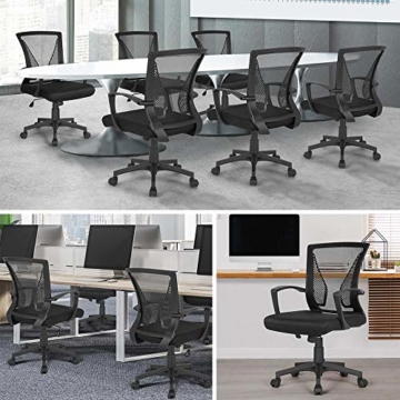 Yaheetech Bürostuhl Schreibtischstuhl ergonomischer Drehstuhl Chefsessel höhenverstellbar Sportsitz Mesh Netz Stuhl - 2