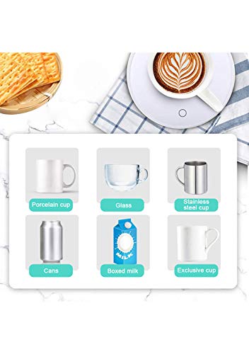 Zhangpu Tassenwärmer Getränkewärmer Pad, Kaffeewärmer, USB Getränkewärmer, intelligenter Berührungsschalterwärmer, tragbares, automatisches Ausschalten des Desktop-Getränkewärmer Heizpads,Weiß - 3
