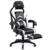 Amazon Brand - Umi Gaming Stuhl Bürostuhl Schreibtischstuhl mit Armlehne Drehstuhl Höhenverstellbarer Gaming Sessel PC Stuhl Ergonomisches Chefsessel mit Fußstützen White - 1