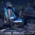 GTPLAYER Gaming Stuhl Bürostuhl Gamer Ergonomischer Stuhl Einstellbare Armlehne Einteiliger Stahlrahmen Einstellbarer Neigungswinkel (Schwarz-Blau) - 2