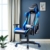 GTPLAYER Gaming Stuhl Bürostuhl Gamer Ergonomischer Stuhl Einstellbare Armlehne Einteiliger Stahlrahmen Einstellbarer Neigungswinkel (Schwarz-Blau) - 6