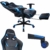 GTPLAYER Gaming Stuhl Bürostuhl Schreibtischstuhl Kunstleder Gamer Stuhl Drehstuhl höhenverstellbarer PC Stuhl Ergonomisches Design mit Fußstütze und Wippfunktion (Blue) - 6