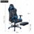 GTPLAYER Gaming Stuhl Bürostuhl Schreibtischstuhl Kunstleder Gamer Stuhl Drehstuhl höhenverstellbarer PC Stuhl Ergonomisches Design mit Fußstütze und Wippfunktion (Blue) - 7