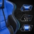 Kirogi Gaming-Stuhl, Gamer-Stuhl mit Fußstütze, Ergonomischer Computerstuhl mit Lendenwirbelstütze, Verstellbarer PC-Gaming-Stuhl für Erwachsene, großer und hoher Bürostuhl aus Kohlefaser Leder. Blau - 3
