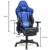 Kirogi Gaming-Stuhl, Gamer-Stuhl mit Fußstütze, Ergonomischer Computerstuhl mit Lendenwirbelstütze, Verstellbarer PC-Gaming-Stuhl für Erwachsene, großer und hoher Bürostuhl aus Kohlefaser Leder. Blau - 7