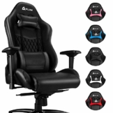 KLIM Esports Gaming Stuhl + Mit Lenden- und Nackenstütze + Verstellbar Gaming Sessel + Ergonomisch PC Stuhl + Kunstleder und Premium-Materialien + Schwarz Gamer Stuhl 2021 Version Gaming Chair - 1