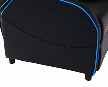 Mendler Fernsehsessel HWC-D68, HWC-Racer Relaxsessel TV-Sessel Gaming-Sessel, Kunstleder - schwarz/blau - 6