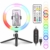Neewer 10-Zoll LED RGB Selfie-Ringlicht mit Stativständer und Schwanenhals-Telefonhalter 3 Lichtmodi und 9 dimmbar mit Helligkeitsstufe für Live-Streaming/Make-up/YouTube-Video - 1