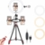Neewer 10 Zoll Selfie Ringlicht mit Stativständer 3 Handyhalterungen LED Ringlicht mit weicher Röhre und Fernbedienungs Set 3 Moduslichter für Make-up YouTube/TikTok Video Live Streaming - 1