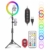 Neewer 12" RGB Selfie Ringlicht mit Ständer, dimmbares LED Ringlicht mit 48 Zoll Stativ, Telefonhalter, Fernbedienung, 29 Farbmodi für Make up/Live Streaming/YouTube/Tiktok/Videoaufnahme - 1