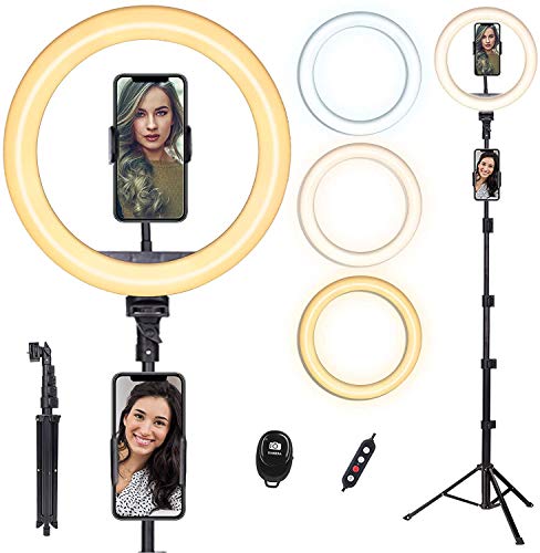 RemixOri 10 Zoll Ringlicht Mit Stativ & Handyhalter - Dimmbare LED-Beleuchtung Für Videos, Make-up & Livestreams