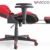 Vicco Gaming Chair Alpha Racing Stuhl Sessel Bürostuhl Chefsessel Drehstuhl Fußstütze (Schwarz/Rot) - 6