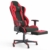 Vicco Gaming Chair Alpha Racing Stuhl Sessel Bürostuhl Chefsessel Drehstuhl Fußstütze (Schwarz/Rot) - 1