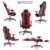 Vicco Gaming Chair Alpha Racing Stuhl Sessel Bürostuhl Chefsessel Drehstuhl Fußstütze (Schwarz/Rot) - 8