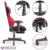 Vicco Gaming Chair Alpha Racing Stuhl Sessel Bürostuhl Chefsessel Drehstuhl Fußstütze (Schwarz/Rot) - 9